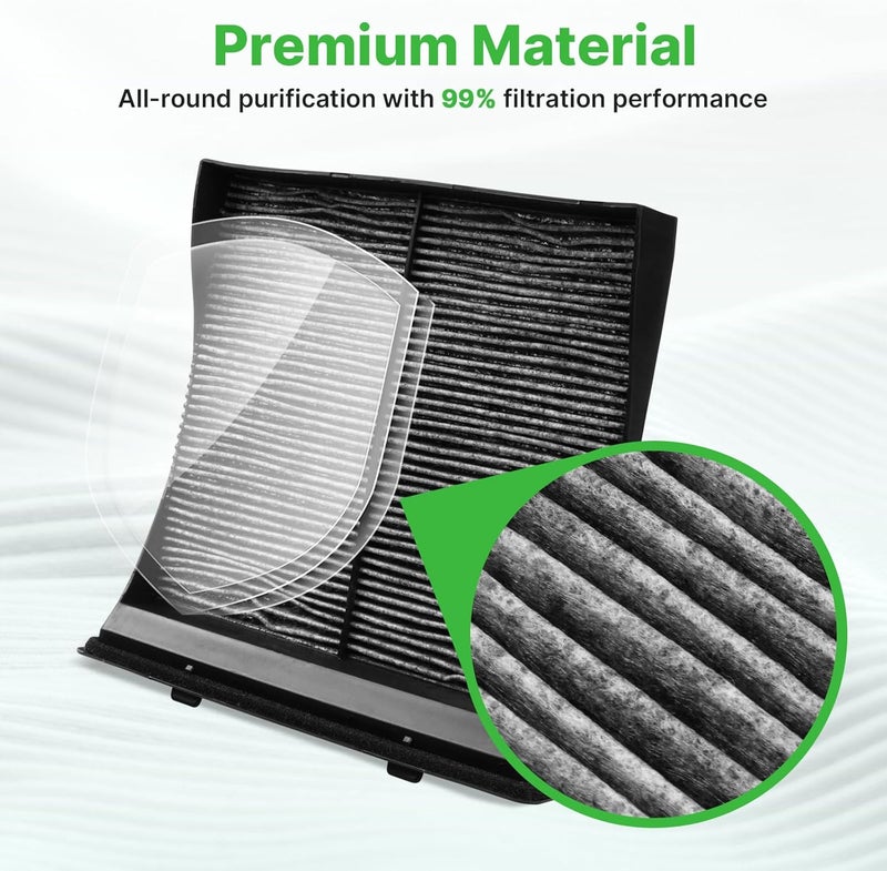 RVgolf Engine+Cabin Air Filters Fit for Crosstrek 16-17, Forester 09-18, Impreza 08-16, WRX 13-21, XV Crosstrek 13-15 Engine Air Filter Replacement Cabin Air Filter Accessories# 16546AA090 CF10930 - Image 2